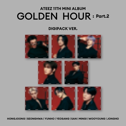 [8-piece set]ATEEZ - 11th Mini Album [GOLDEN HOUR : Part.2] (DIGIPACK VER.)